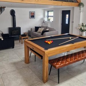 Signature Anderson Oak Pool Dining Table: 7ft