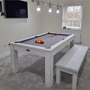 Signature Chester White Solid Wood Pool Dining Table: 6ft, 7ft