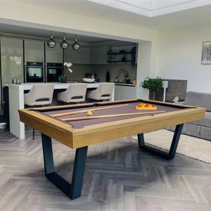 Signature Hackett Silver Mist Pool Dining Table: 7ft