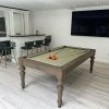 Signature Norton English Pool Dining Table in Silver Mist: 7ft