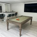 Signature Norton English Pool Dining Table in Silver Mist: 7ft