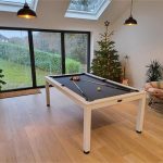 Signature Strickland American Pool Dining Table: White Finish - 7ft